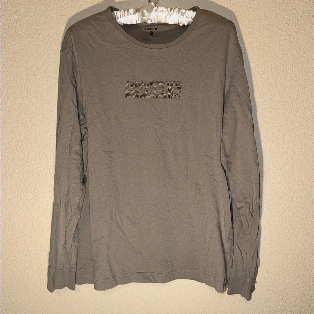 Hurley Men's Light Gray Long Sleeve Tee